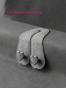 Heart-Shaped Dual Hook Car Seat Hanger, Stylish & High-End, Car Bracket, Backseat Storage Rack, Car Clip, Interior Accessories, Handbag, Wallet, Coat, Car Storage Rack - A - View 9