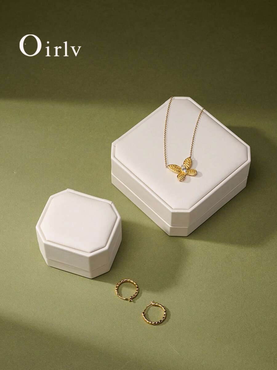 Hộp đựng nhẫn bằng da Oirlv, hộp trang sức cưới, hộp đựng bông tai, vòng tay, dây chuyền, quà tặng, hộp đựng nhẫn cầu hôn.