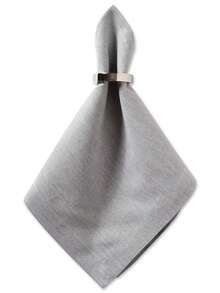 1/2/6/12pcs Napkin Cloth Placemats, Rolled Edge, Solid Color, American Country Style, For Wedding, Party, Holiday, Linen Napkins - Grey - View 2