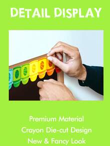 1 Roll - 18m/59ft Colorful Crayon Border Sticker, Back To School Rainbow Crayon Decorative Sticker, Pencil Sticker Decoration, As A Back To School Season Gift, School, Classroom And Home Decoration, Classroom Window Decoration, Wall Display, Classroom Decoration, Back To School Season Small Gift, Colorful Crayon Glitter Bulletin Board Border Sticker Roll, Back To School Theme Activity Decorative Sticker - Multicolor - View 11