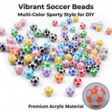 40/30/10pcs Macaron Color Football Beads, Suitable For Jewelry Making, DIY Bracelets, Keychains, Sports Enthusiasts Accessories, Sports Themed Projects - Football Beads - View 10