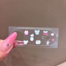 3pcs Lens Film+1pc Embossed Cartoon Bow Cherry Dessert Sticker, Compatible With Apple 17Pro, 17Promax/17AIR Series, Camera Lens Protective Film Suitable For Daily Protection, Office, And Home Use, Daily Protection, Office And Home Phone Camera Protective Case Waterproof, Shockproof, Anti Drop, And Anti Scratch - 3 Lens Pieces + Cartoon Stickers - View 7