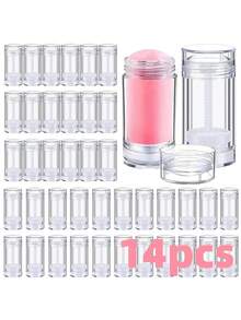 5/8/1 pièce Tubes vides pour masque à l'argile, flacons vides pour déodorant, tubes en plastique pour baume à lèvres, flacons ronds rechargeables avec bouchon à vis pour déodorant, convient pour le rouge à lèvres DIY, la crème solaire, les crayons - Multicolore - Voir 5