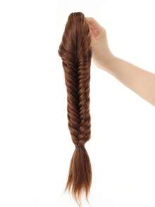 Fishtail Ponytail Wig For Women, Realistic Braided Long Braid, Claw Clip Style Ponytail, Atmospheric Updo. - Multicolor - View 13