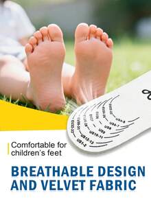 HSYAAMOO 3 Pairs Latex Insoles - Soft, Breathable And Trimmable Insoles Suitable For Toddlers Unisex High Elasticity Insole , US 4-2 - Baby Blue - View 5