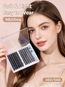 Mkhlina 30/50簇自然卷曲12-16mm DIY假睫毛 - 30/50 - 查看 7