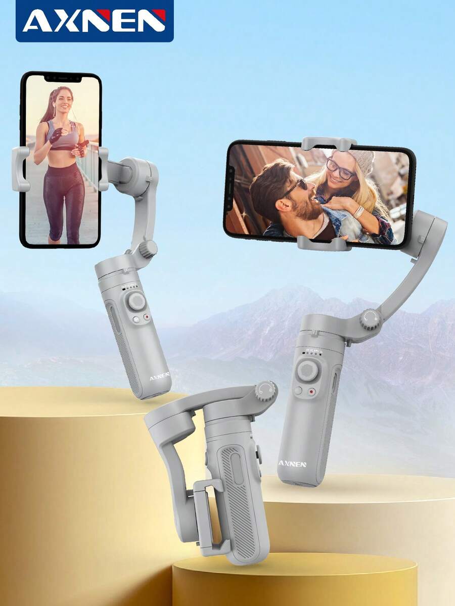 AXNEN Phiên bản nâng cấp! Bộ ổn định gimbal 3 trục gập gọn HQ3 2026 mới, gimbal cầm tay đa góc xoay tự do cho video, chụp ảnh, selfie, vlog và livestream mượt mà - Bộ ổn định máy ảnh tương thích với tất cả điện thoại Android/IOS.