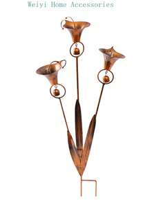 Enchufe de decoración de jardín de loto de metal - Bronce - Ver 10