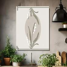 Arte en lienzo sin marco 2D plano, 1 pieza disponible en varios s con un elegante diseño de lirio de los valles, fácil pero exquisito. Perfecto para decorar salas de estar, dormitorios, comedores - Enmarcado - Ver 4