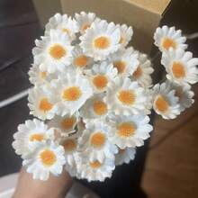 120/60pcs Breathable Artificial Flowers, Chamomile Faux Wedding Bouquet INS Style Floral Decor White Fake Flowers Wedding Artificial Bouquet Flower Arrangement Home Office Outdoor Garden Decor Home Decoration - Multicolor - View 8