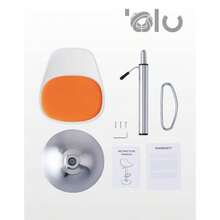 olu Sillas Altas para Barra y Comedor Sillas Giratorias 360° con Respaldo y Asiento Tipo Vino Piel Ajustables en Altura para Oficina y Hogar Blancas y Negras - Naranja - Ver 7