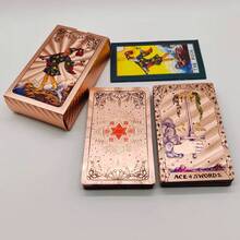 Cost Worthy Luxe Gold Foil Tarot Deck With Nice Plastic Package Board Game Of Oracle Cards For Beginners - Emerald Green - View 8