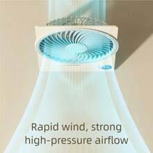 Ultra-Thin Mini USB Rechargeable Card Fan With LCD Display, 6-Speed Adjustable, Hanging Or Desktop Use, 1800mAh Battery - Multiple Styles - View 6
