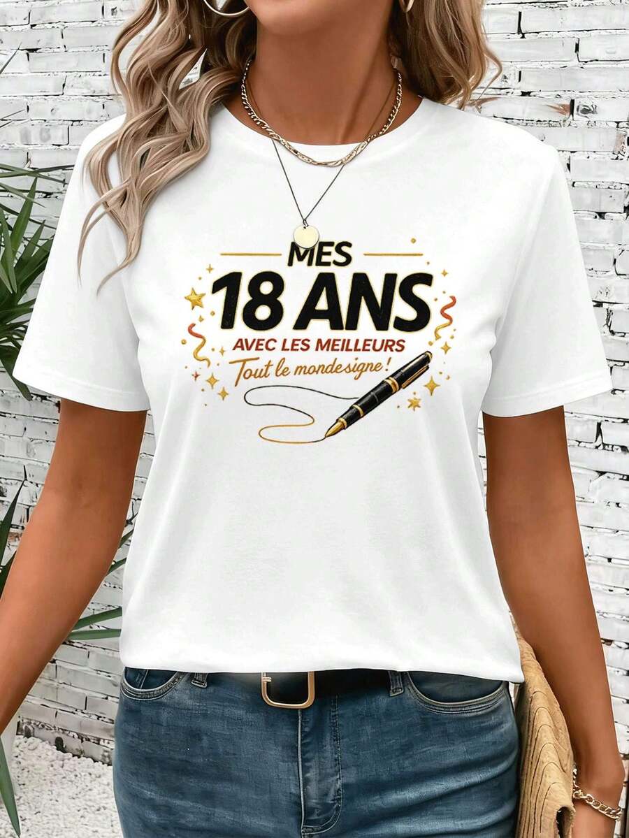 Dam-T-shirts - Vitt - Visa 1