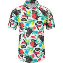 Men's Polo Shirts Funny Golf Shirts For Men Short Sleeve Hawaiian Print Performance Shirts - Multicolor - View 3