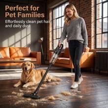 Wireless Vacuum Cleaner | Cordless Handheld Stick Vacuum For Home Carpet Pet Hair Hard Floor - Black - View 1