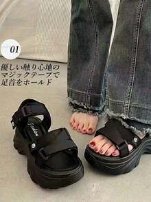 Women Platforms & Wedge Sandals - Black - View 5