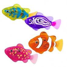 Induction Electric Simulation Fish Toy, Automatic Swimming Glowing Fish With LED Light For Kids Pet Interactive Play - 彩色 - 查看 1