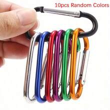 10/30Pcs Heavy Duty Alloy Clip Buckle, Sturdy Anti-Rust Quick Release Hook, Portable Lightweight Durable Small Hanging Connector, Ideal For Backpack Accessories, Outdoor Camping, Hiking, Travel, Daily Home Storage, Keychain Organizer, Gear Hanging And Outdoor Casual Use - Random Color - View 11