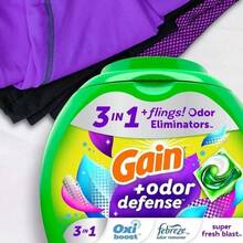 Get One Free,Flings HE Compatible Super Fresh 3-In-1 With Febreze And Oxi Odor Defense Liquid Laundry Detergent Pacs-Long-Lasting Fragrance, Stain Removal Enhancement, Softens Clothes, Locks Fragrance And Protects Color. Can Replace Laundry Powder And Laundry Detergent. - 1 - Xem 5