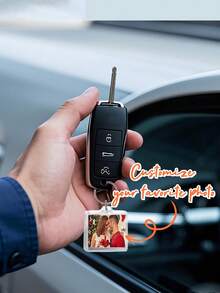 Personalized Photo Keychain Customize Family Photos Personal ID Photos And Pet Photos Creative Photo Keychain Compact And Portable Easy To Carry Birthday Gift For Family And Friends - Multicolor - View 7