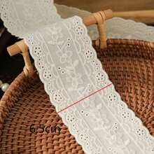 1/5碼花卉刺繡蕾絲飾邊緞帶，透明網格蕾絲邊帶鏤空蕾絲，復古棉質蕾絲布料，適用於縫紉、DIY手工藝、婚紗、新娘面紗、內衣、娃娃衣服、窗簾和家居裝飾 - 多色C - 查看 11