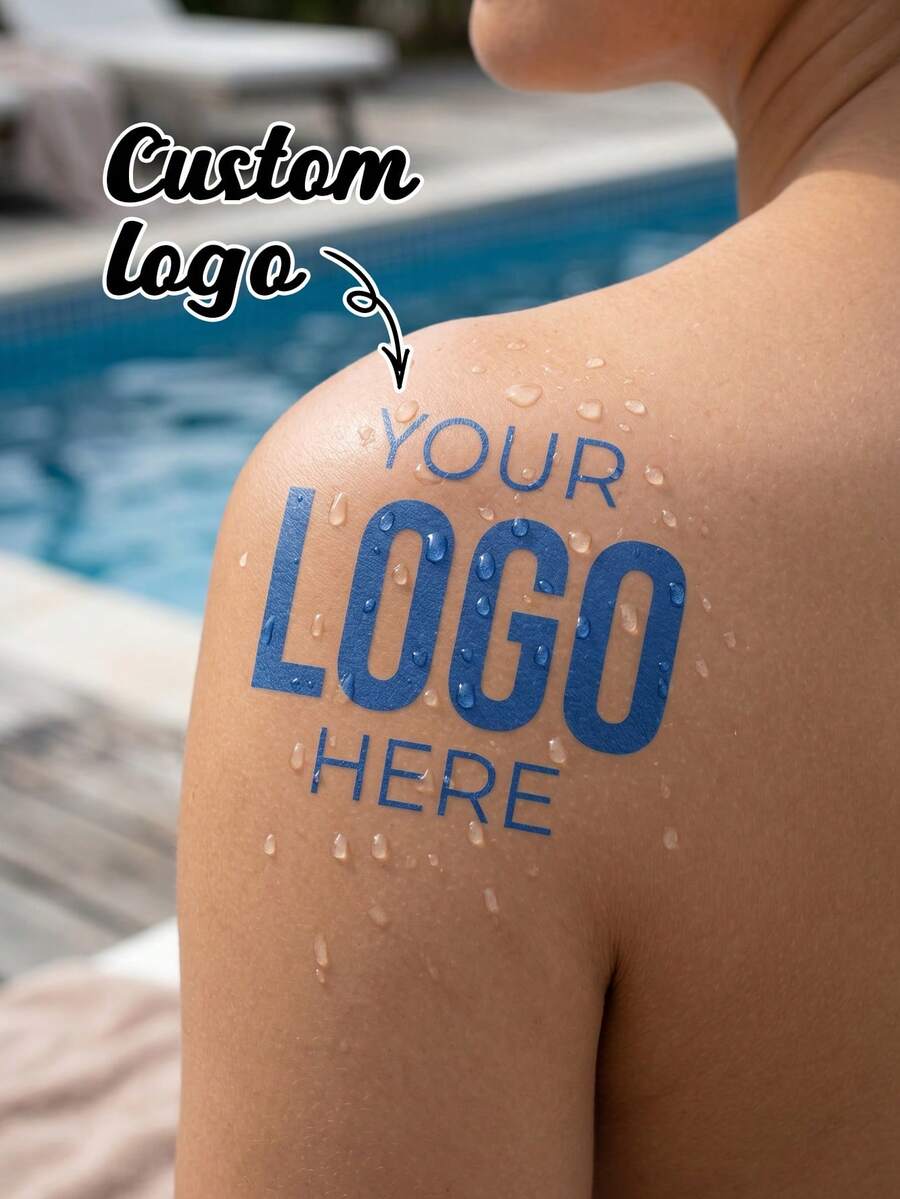 Custom Logo Temporary Tattoos, Personalized Brand Tattoo Stickers, Customized Business Party Tattoos, Promotional Body Decals For Events, Festivals, And Birthday Gift - Rust - View 1