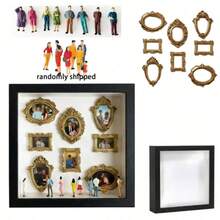 DIY Mini Museum Vitrine - Feiern Sie Ihre wertvollen Erinnerungen auf einzigartige Weise, mit einem Bilderrahmen-Set mit anpassbarer Fotoausstellung und Miniaturfiguren, ein personalisiertes und markantes dekoratives Sammlerstück - Mehrfarbig - Übersicht 11