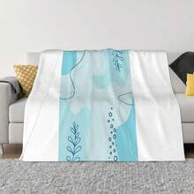 Blue Abstract Art An Ultra-Soft Micro Fleece Blanket - 1 - 查看 1