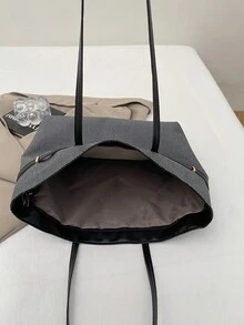 New Fashion Handbag For Women, Versatile Commuter Tote Bag With Large Capacity, Shoulder Bag - Black - View 4