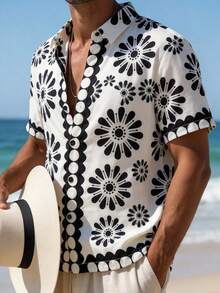 GOLDREDY Men's Casual Vacation Outdoor Minimalist Shirt - Black - View 4