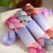 3pcs Ombre Dyed #7 Lace Yarn, Baby Yarn For Spring/Summer Shawl, Short Sleeve Dress Knitting, Crochet Materials - 3-pack - View 11