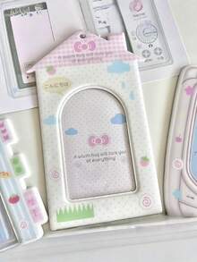 1 pieza Estuche para tarjetas con diseño de cámara alienígena de dibujos animados, estuche de almacenamiento de fotos y tarjetas pequeño, bolsa para notas, decoración colgante - Funda de cartón - Ver 5