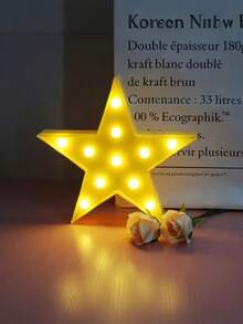 Battery Powered LED Moon & Star Shaped Lights, Warm White Ambient Lighting For Home, Party, Ramadan Decor, Suitable For Bedroom, Party, Wedding, Holiday Decoration - Multicolor - View 13