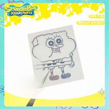 SpongeBob SquarePants 5pcs/Set Metallic Themed Stickers, Waterproof Glossy Paper Material, Suitable For Laptops, Humorous & Fun Design, Easy To Peel And Stick, Suitable For Children's Party Gifts, Easter Party Supplies And Room Decor (Random Styles) - Multicolor - View 5