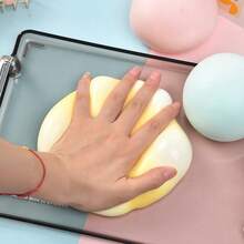 1pc/10cm Extra Large Soft & Stretchy Cheese Mochi Squishy Ball, Stress Relief Sensory Toy, Portable Anxiety Calming Fidget Toy, Popular Relaxation Toy - One Size Random - View 6