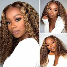 Eulisi P4/27 Deep Wave Lace Front Closer Wigs Human Hair Honey Blonde Highlight Ombre Wigs Human Hair For Women 5x5 HD Transparent Lace Frontal Wigs Pre Plucked With Baby Hair 150 Density 26 Inch - SP4/27 - View 11