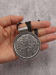 1 chiếc dây chuyền mặt đĩa chấm bi thời trang, thanh lịch, kiểu dáng cao bồi miền Tây, unisex, phụ kiện lễ hội âm nhạc, quà tặng cặp đôi, quà tặng ngày lễ - dây sáp - Xem 9