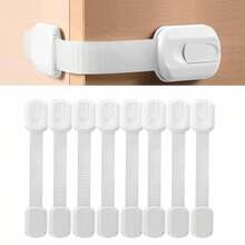 4/6/8pcs Set Child Safety Lock, Adjustable Multi-Function Baby Lock For Cabinet Drawer Toilet Fridge, ABS Material - Multicolor - View 6