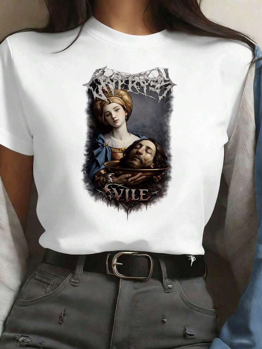 Dam-T-shirts - Vitt - Visa 1