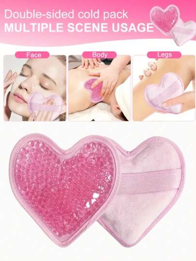 1 miếng chườm hình trái tim tái sử dụng, làm từ vải mềm mại và hạt gel, dùng cho liệu pháp nóng lạnh, có dây chun; miếng chườm đa năng hai nhiệt độ, lý tưởng cho việc chăm sóc da, giúp làm dịu và thư giãn da mặt, tay, chân và toàn thân; chất liệu thân thiện với da, công nghệ hạt gel, thích hợp làm mặt nạ, cho những người yêu thích spa tại nhà, người đam mê làm đẹp, thích hợp làm quà tặng hàng ngày cho mùa hè.