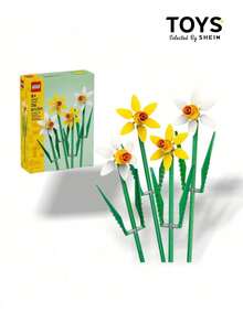 LEGO Lotus Flowers Bouquet Building Set – Artificial Flowers With 220 Pieces For Home Decor, Musical/Wedding Season, Gift For Women, Teens & Flower Lovers, 40647+40747 Daffodils Kids Building Block Toys - Anniversaries Spring Building Block Sets, Perfect Home Decor, Musical/Wedding Season, Great Gift For Boys And Girls Ages 8+ - Multicolor - View 3