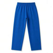 Children's Unisex Fleece Pants Set, Sizes 4 To 8 Years | Thick Winter Pants For Children | Fleece Pants For Girls And Boys - Blue - View 2