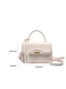 Fashionable Handbag For Women, New Vintage Versatile Saddle Bag, Crossbody Shoulder Bag, Quality Shoulder Bag - White - View 3