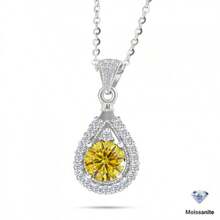 Mặt dây chuyền đá Moissanite 1 carat bằng bạc S925, kiểu dáng thanh lịch và sang trọng dành cho nữ, phù hợp đeo hàng ngày, hẹn hò và dự tiệc, kèm hộp quà tặng. - Một chiếc 1CT - Xem 6