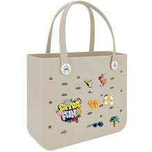 CSjihua XL/L/M EVA Waterproof All-Season Extra Large Size Large Capacity Breathable Dopamine Candy Color EVA Women's Tote Bag Beach Bag, Extra Large Size EVA Tote Bag, EVA Beach Bag, EVA Tote Bag, EVA Shoulder Bag, EVA Basket Bag, EVA Beach Bag - Lightweight And Durable Solid Color Open Design, Large Waterproof Washable Sturdy Open Tote Bag, Suitable For The Beach, Outdoor Swimming Pool, Gym, Shopping Mall, Picnic And Camping - Stylish Holiday Accessory, Beach Bag, Holiday, Leisure Outing, Holiday Gift. - Nhiều màu - Xem 44