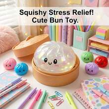 Glitter Dumpling Squishy Set 10 Colors Soft Slow Rising Squeeze Toys Cute Sensory Fidget Toy Stress Relief Party Favors Gift - White - View 8
