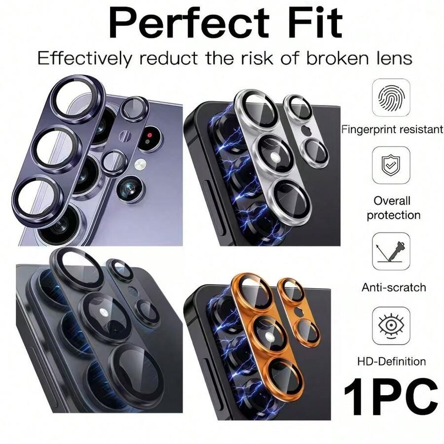 Galaxy S26/S26Plus/S26Ultra Camera Lens Glass Protector Set, Full Coverage Design, Anti-Oil, Anti-Scratch, Anti-Fingerprint, Anti-Dust, Bubble-Free