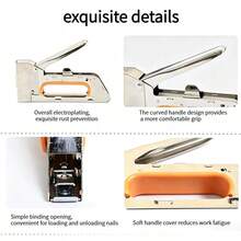 Heavy Duty Manual Nail Gun, Suitable For Indoor Decoration, Material Repair, Woodworking, Decoration, Furniture Tools - Silver - View 4
