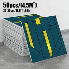 Brodark 50/100 miếng dán gạch tự dính cao cấp mạ vàng/bạc, kích thước 30*30cm, thiết kế hiện đại trang nhã, chống thấm nước và chống ẩm, dễ dán và gỡ bỏ không để lại cặn, lý tưởng cho việc cải tạo phòng tắm và nhà bếp. - 50/100 cái - Xem 16